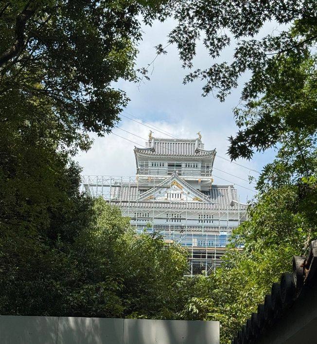 Gifu Castle during conservation work (No. 39)