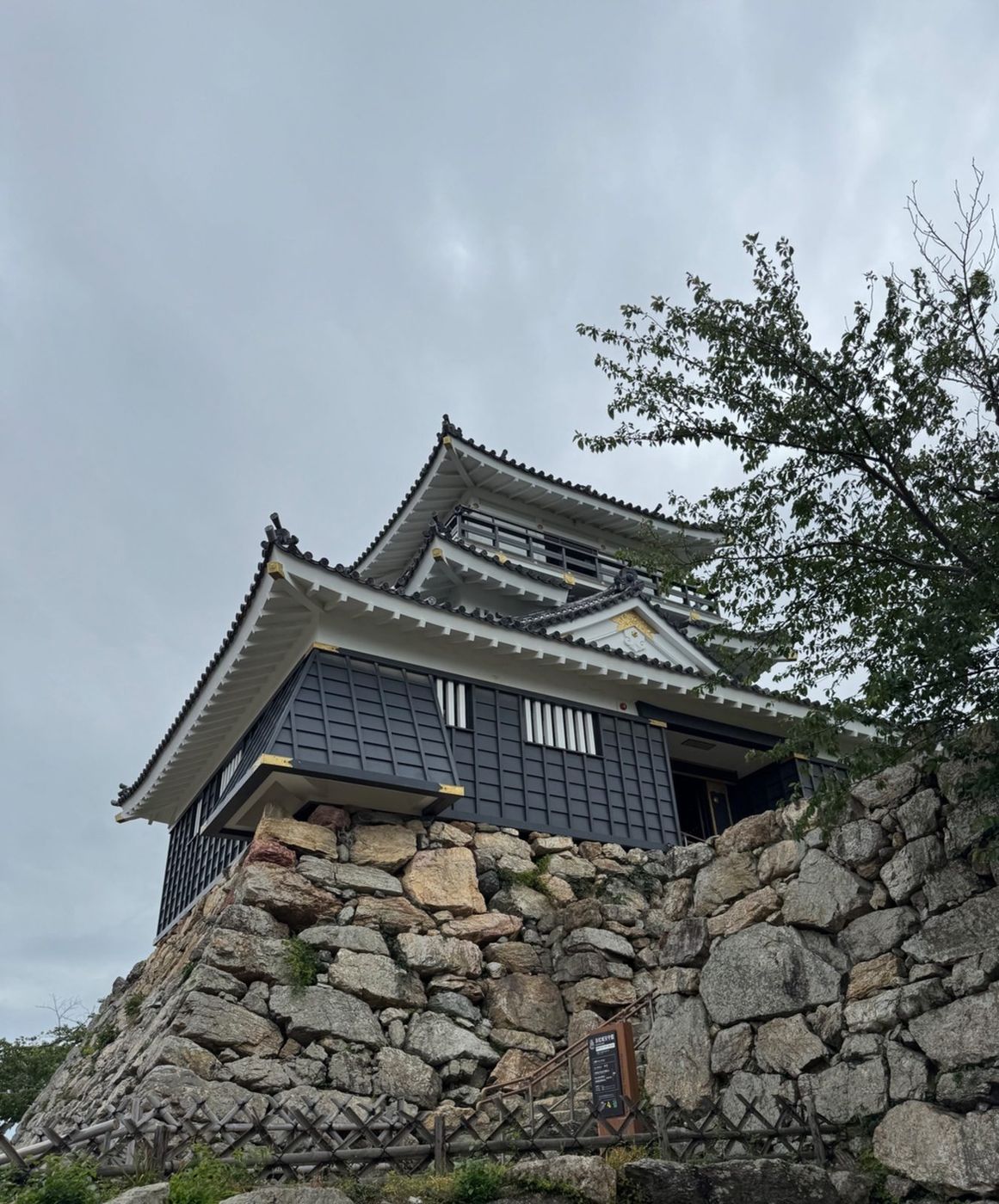 The keep on its rough stone base, Hamamatsu Castle (No. 148)
